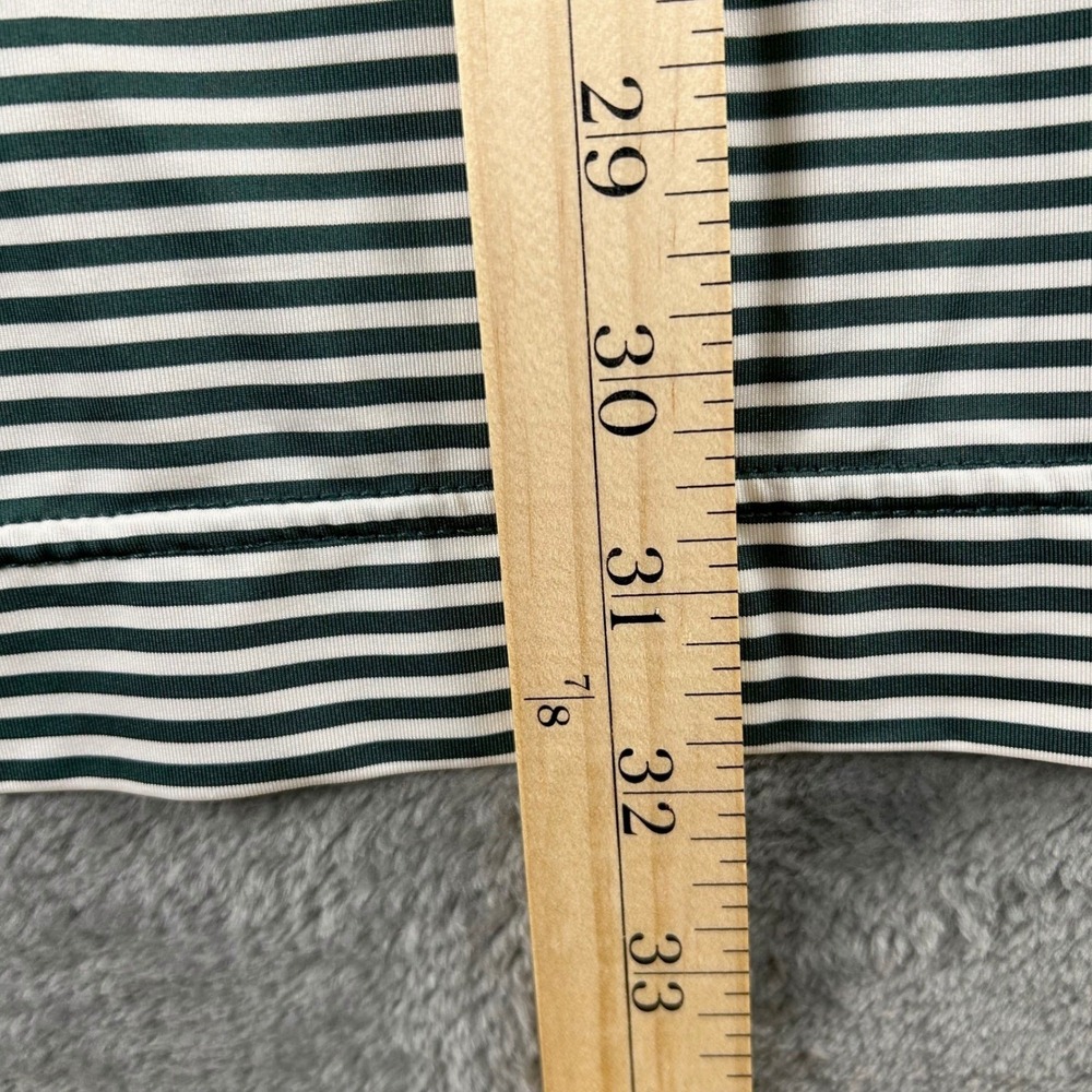 FootJoy Mens GlenRiddle Golf Club Striped Polo Shirt Green White XL Stretch FJ - Picture 9 of 9